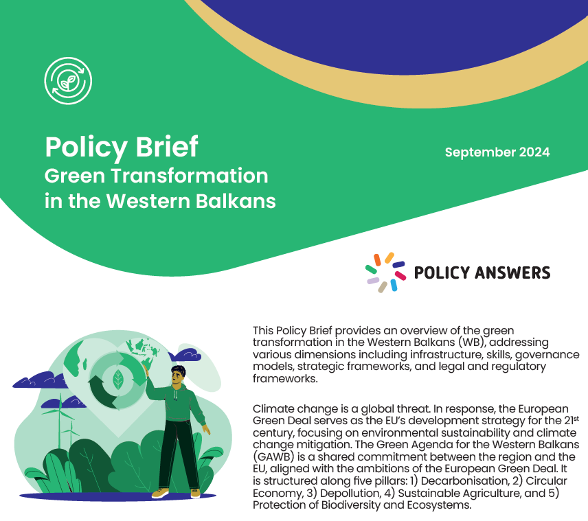 POLICY ANSWERS Policy Report and Brief Green Transition in the Western Balkans