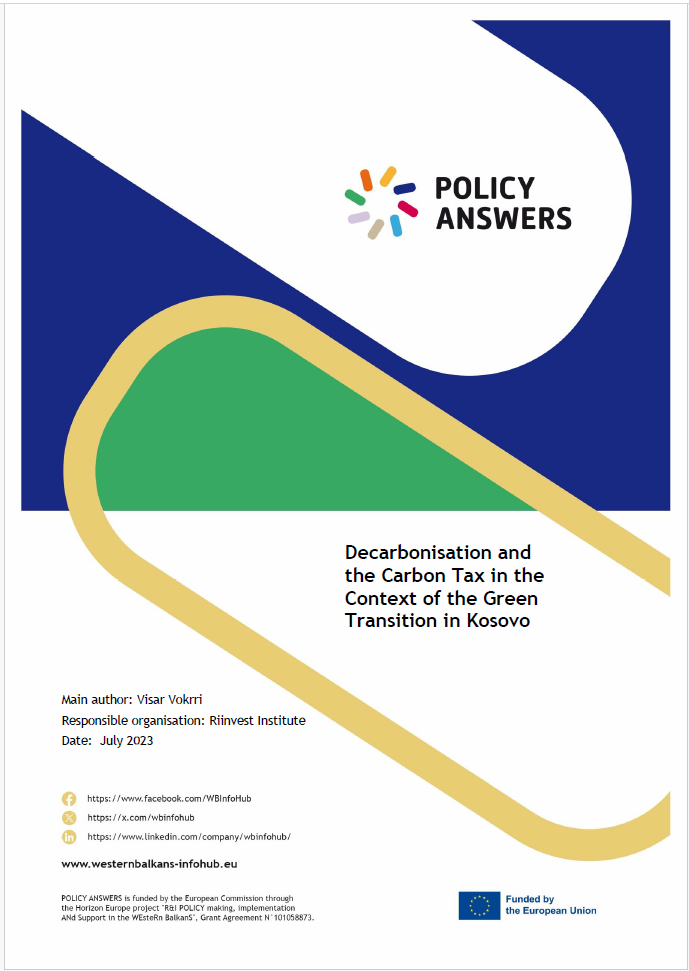 Decarbonisation and the Carbon Tax in the Context of the Green Transition in Kosovo