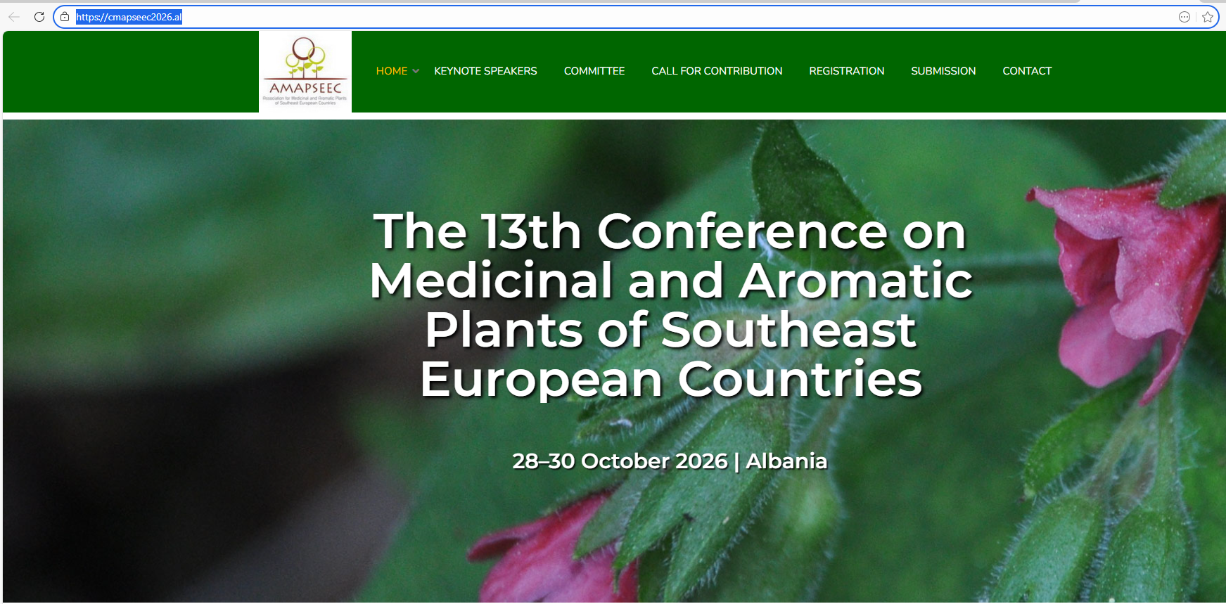 13th Conference on Medicinal and Aromatic Plants of Southeast European Countries (CMAPSEEC 2026)